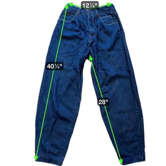 Vintage 80s Sasson High Waist Tapered Jeans Size 12 Blue Denim Made in USA - Picture 7 of 7